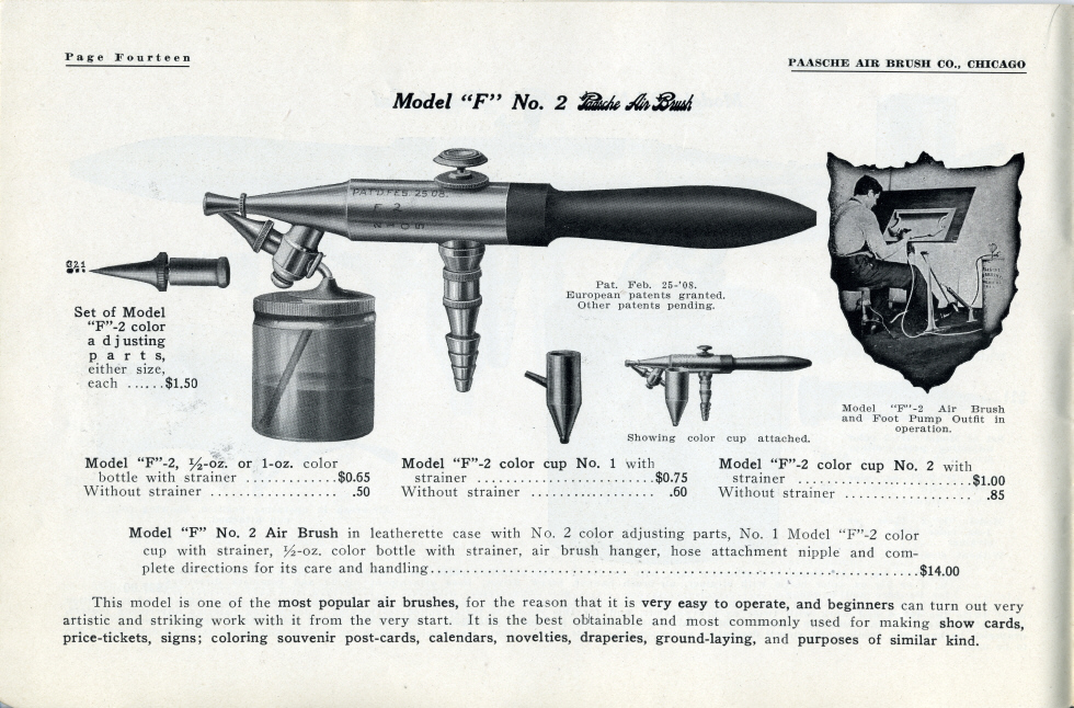 The Airbrush History 1915 Paasche Air Brush Co. Catalog