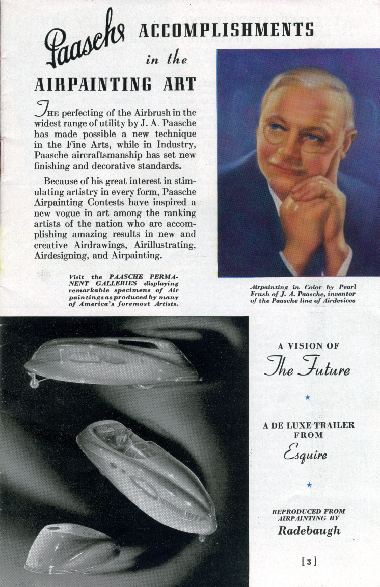 1938 Paasche Airbrush Co. catalog. - Airbrush history from The Airbrush Museum featuring Paasche, Wold, Walkup, Iwata, Aerograph, Badger,  and  more!